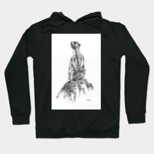 Sentinel - Meerkat pencil drawing Hoodie